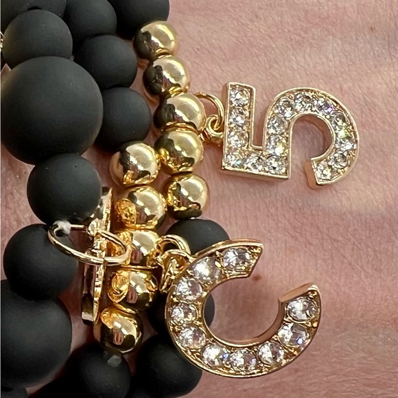 LAST 1! Fashion Jewelry Black 5 PC Multi-color Fashion Beaded Bracelets Set - Picture 5 of 6